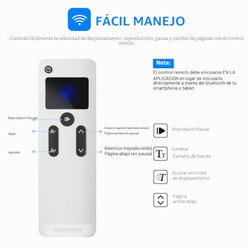 Miniatura 5 de Neewer Teleprompter X14 Con Control Remoto Rt-110 Y App Conexión Bluetooth A Través De Aplicación Neewer Teleprompter , Portátil, Sin Ensamblaje, Compatible Con Ipad Android Tablet, Cámara Dslr