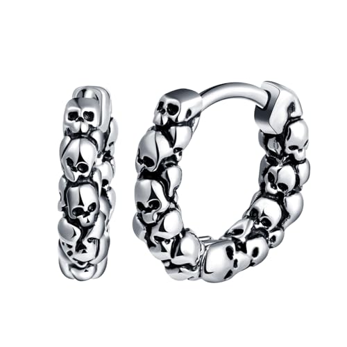 Yumilok Pendientes moda de mujeres: Pendientes aro de acero