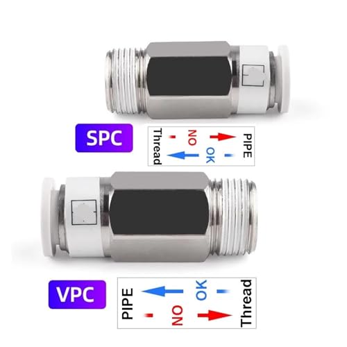 Valve antiretour pneumatique 8mm pour bloquer le reflux d'air VPC - 4