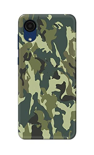 Image of Printed Hard Back Cover Case for Samsung Galaxy A03 Core Back Cover (Green Army Camouflage) -1803