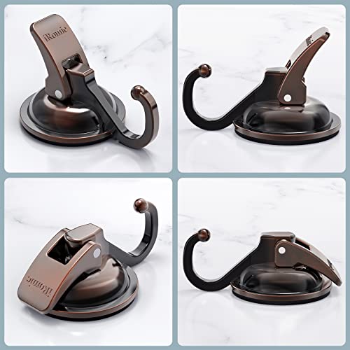 iRomic Heavy Duty Vacuum Suction Cup Hooks (2Pack) for Shower,Glass Window,Kitchen&Bathroom&Restroom Organization,Red Bronze by iRomic - Used condition - Image 2