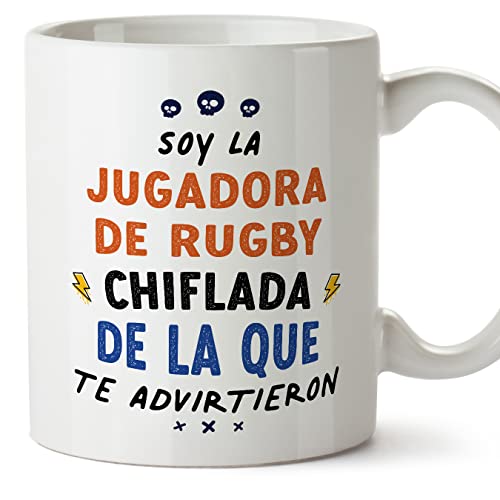 MUGFFINS Canecas para jogadora de RUGBY mulher - em espanhol - todos o avisaram - 11 oz / 330 ml - presente original e divertido