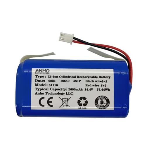 Replacement Shark RVBAT850 Battery for Shark Ion R75, R85, RV850, S87, AV752, AV751, RV761, RV851WV, RV871, RV1000S, RV101AE Robot Vacuum Cleaners, 2600mAh, 14.4v/14.8v (Attention: 2-Prong Connector)