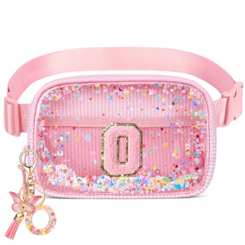 Image of Initial Fanny Pack for Girls - Belt Bag for Teens Kid Teen Girl Kid Birthday Gift Pink O