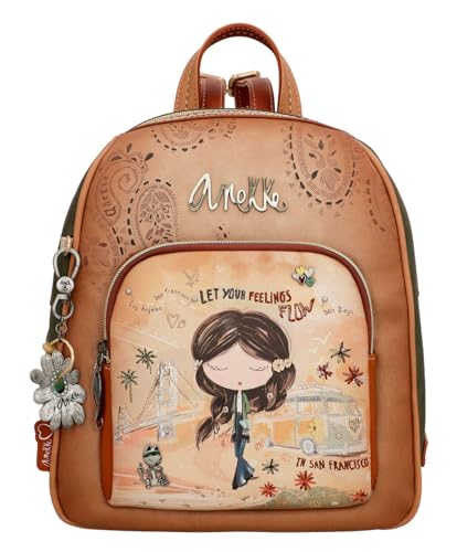ZAINETTO CON TASCA FRONTALE PEACE & LOVE CAMEL NEKKE