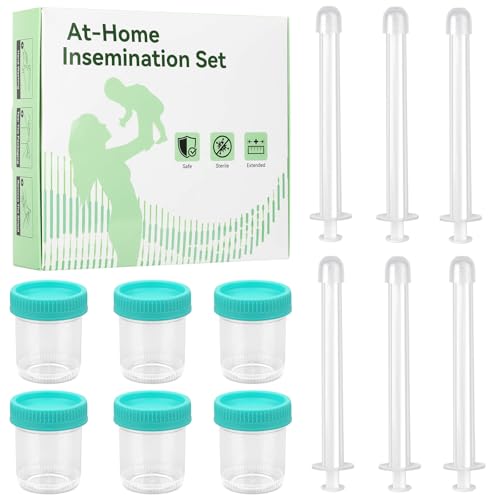 at Home Insemination Kit, Disposable Sterile, FDA Material Qualification, Extra-Length Design Artificial Insemination Set for Women, 6 Applicators + 6 Collection Cups.FSA/HSA Eligible