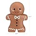 Way To Happiness Earthenware Gingerbread Man Christmas Cookie Jar - Cute and Versatile Treat Jar, 10''H