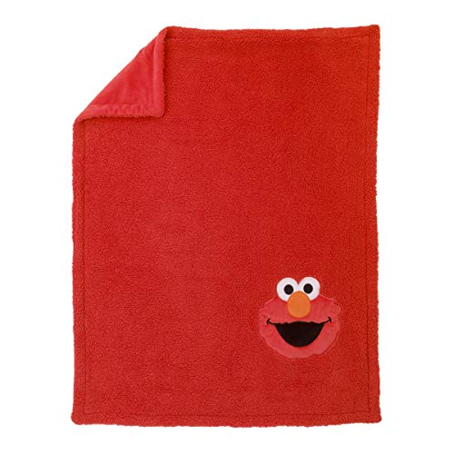 Sesame Street 5709478 Elmo Red Soft Plush Sherpa Toddler Blanket thumb #1
