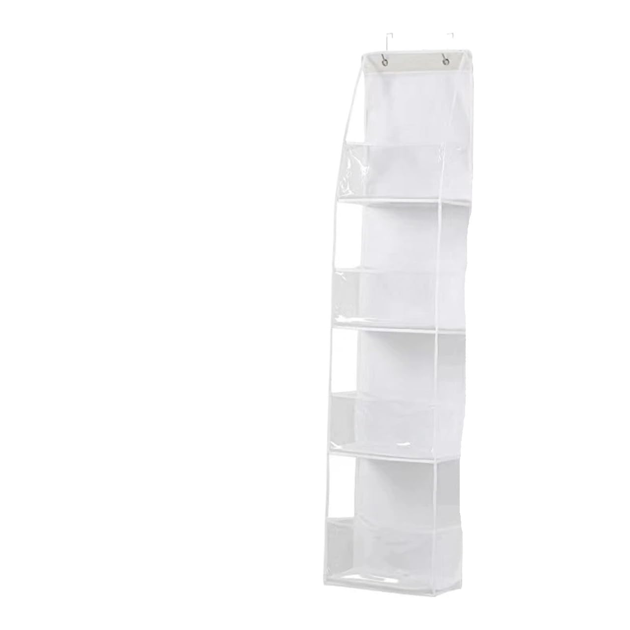 Hängeregal Wall Hanging Wardrobe Hanging Finishing Bags Over The Door Organizer Storage for Closet Clothes Toys Bag Storager Organiser Für Schlafzimmer(White 4-Layer)