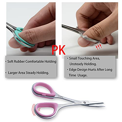 Pafason Stainless Steel Curved And Straight Nail Cuticle Manicure Scissor Set Multi-Purpose Pedicure Beauty Grooming Tool For Nail, Dry Skin #TOP1