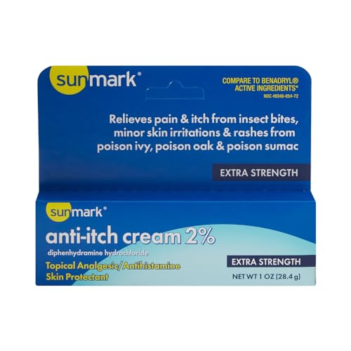 Sunmark Anti-Itch Cream, Extra Strength - Relieves Pain and Itching from Bug Bites, Rashes, Poison Ivy, Poison Oak, Poison Sumac - 1 oz Tube, 1 Count - Thumbnail 2