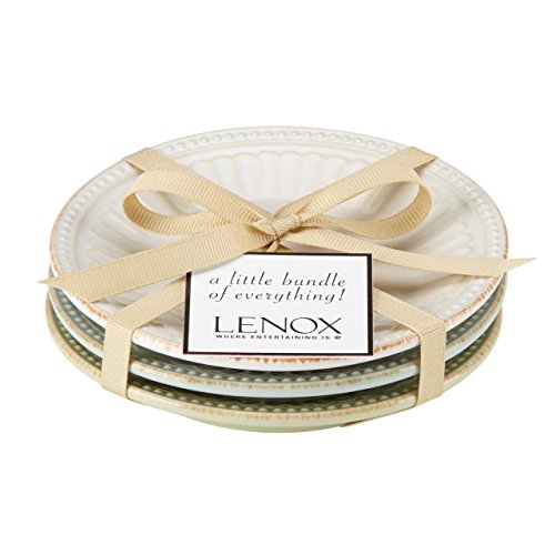 Lenox French Perle Groove Plates (Set of 3), Mini, Multicolor