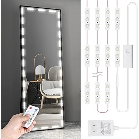 Kintion LED Vanity Mirror Lights with RF Remote, Dimmable Hollywood Style 13ft(4m), Bathroom Waterproof, for Full Body Mirror, Makeup Mirror, Vanity Mirror, Bathroom Mirror(Mirror Not Include) Cover