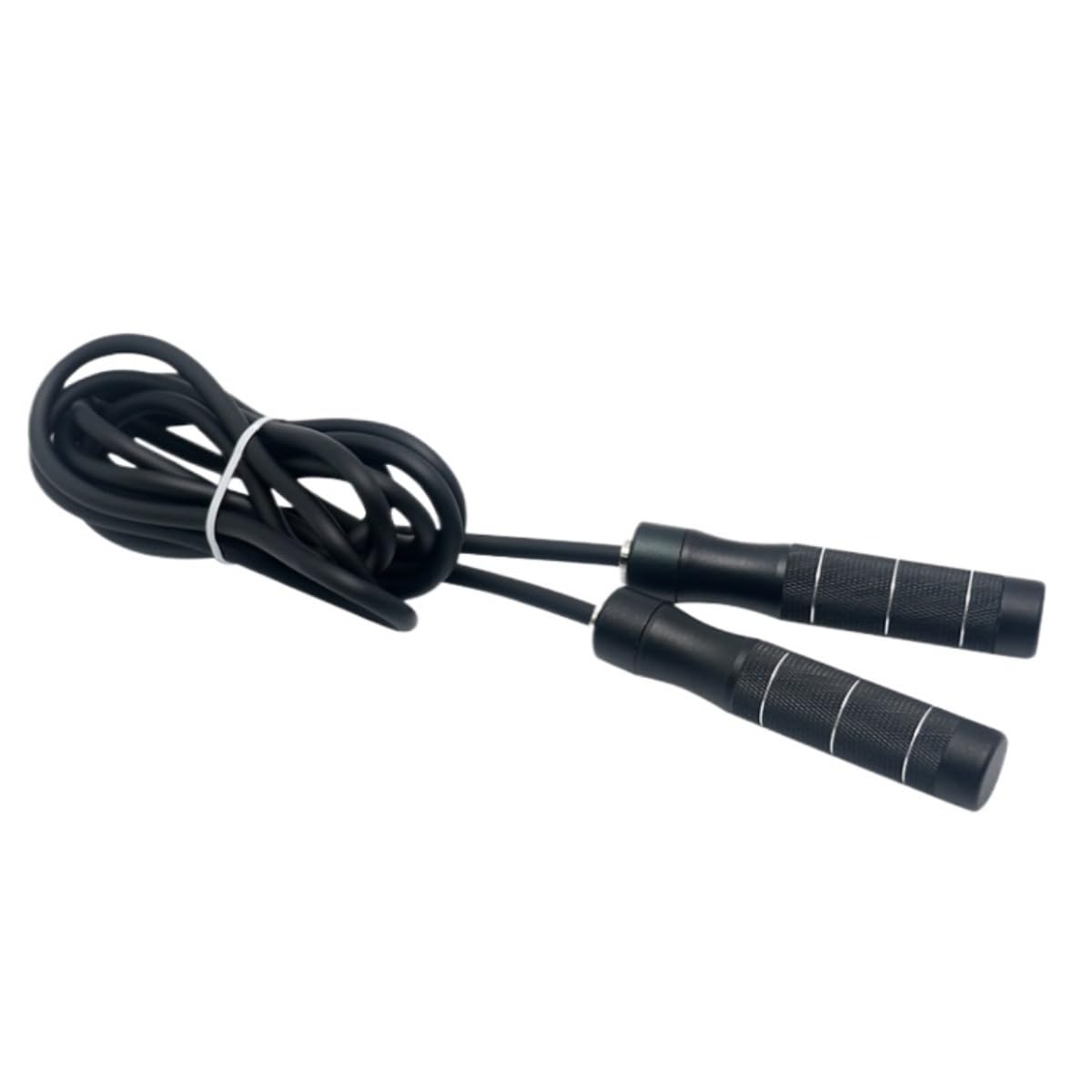 Skakanka Uchwyt Ze Stopu Aluminium, Skakanka Z Solidnej Wyścigi, Trening Fitness Trening(Black)