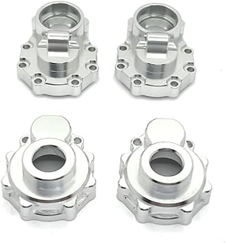 Aluminum Rear Axle Cup Heavy Duty Metal Upgrade for WL Toys 1/10 104006/104010/104020/104026 Remote Control Car Spare Parts Aluminum Alloy Material Silver