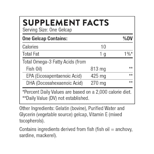 Thorne SP608-R Super Epa - Omega-3 Fatty Acids Epa 425Mg And Dha 270Mg Supplement - Support Brain, Cardiovascular, Joints, And Skin - Gluten-Free, Dairy-Free thumb #1