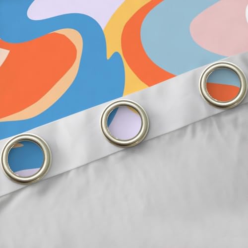 Rideau rayures aquarelle mignonnes style geometrique multicolore - 6