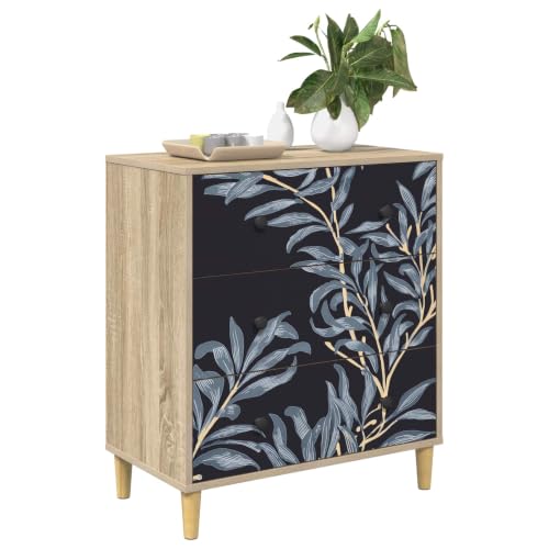 Cajonera rectangular DOKKUM cómoda moderna de madera ingenierizada para guardar cosas 2