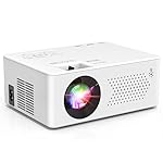 Mini Bluetooth Projector, Full HD 1080P Supported Portable Outdoor Movie Projector for iOS, Android, Windows, Compatible with TV Stick/HDMI/Smartphone/PS4/USB [Remote Included]