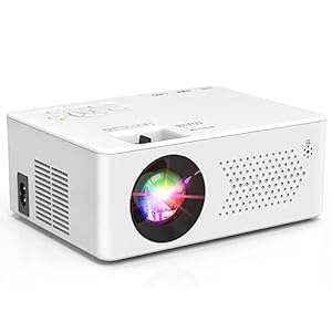 Mini Bluetooth Projector, Full HD 1080P Supported Portable Outdoor Movie Projector for iOS, Android, Windows, Compatible with TV Stick/HDMI/Smartphone/PS4/USB [Remote Included]