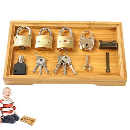 Jeu de clés pour serrure en bois cadeau idéal et éducatif