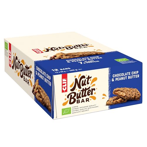 Clif Nut Butter Bar | Barretta Proteica |Chocolate Chip & Peanut Butter | Biologici |12 X 50 G