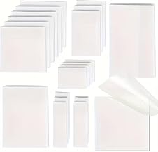 400 Transparent Sticky Notes 400 Pcs Clear Sticky Notes Waterproof Annotation Notes for Books Study Office Planner Journaling Removable Non Residue Sticky Memo Notes 4 Size Set