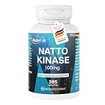Nattokinase 100 mg (20.000 FU/g) – 365 compresse – Enzima Natto – Alta dose – 100% vegana – Produzione e test di laboratorio in Germania – NutriFair | Premium & Fair