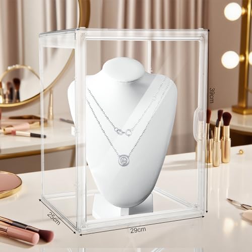 Schaukasten - Acryl Vitrine 39x29x25cm, Hochtransparentes Acryl, Magnetisch & Abnehmbar, Staubdichtes Design für Sammlerstücke für Labubu Großer Plüschpuppe, Modellautos, Segelboote