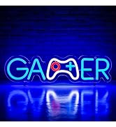 Gdbkabf Gamer Neon Sign, Neon Signs for Wall Decor Neon LED Signs Gaming Room Neon Light Up Signs...