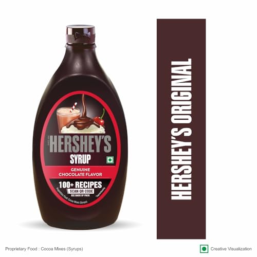 Image of HERSHEY'S Chocolate Flavored Syrup | Delicious Chocolate Flavor | 1.3 kg Bottle, Liquid (Pack of 3)