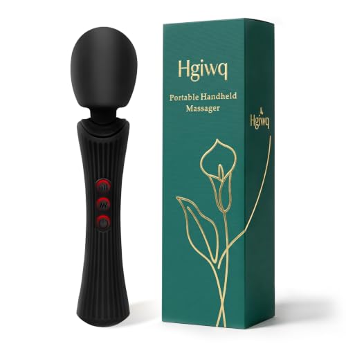 Image of IPX7 Waterproof Silicone Handheld Massager, Black