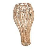 Ambiance : le design tissé de l'abat-jour crée une lueur chaleureuse et accueillante, rendant votre espace plus confortable et accueillant, abat-jour en corde de papier tissé, abat-jour de lampadaire