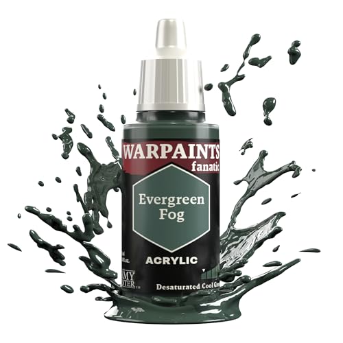 The Army Painter, Warpaints Fanatic Evergreen Fog Single Acrylics, Miniature Hobby Painting, Quality Paint for Miniature Wargaming