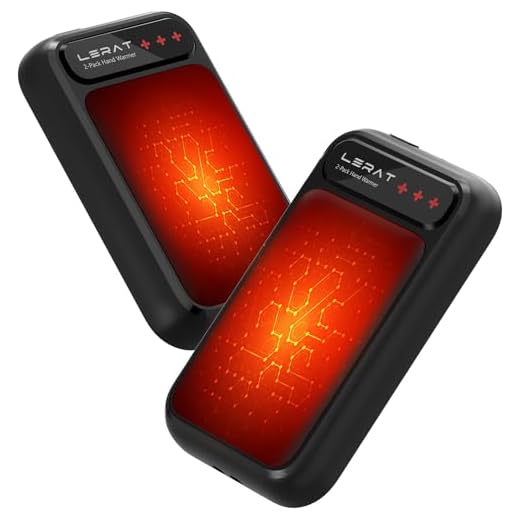 Lerat Hand Warmers Rechargeable 2 Pack, Electric Hand Warmers, Fast Heating, Portable Pocket Heater, 2 in 1 Quick Charge Hand Warmer for Outdoor Indoor, Warmer Gift for Women,Men, Golf, Camping -Black