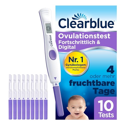 Clearblue, Kinderwunsch Ovulationstest Fortschrittlich Digital Fruchtbarkeitstest für Eisprung Tests, Stück, 10 stück, (Pack 
