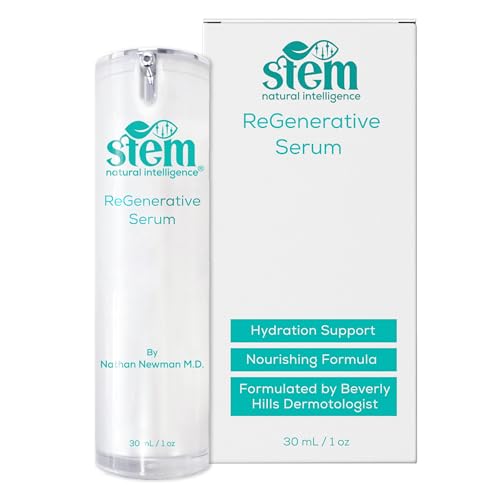 STEM Natural Intelligence Skin and Face ReGenerative Serum for Women, Facial Moisturizer Skin Care Peptides Serum, Luxury Face Moisturizer for Women, Hydration Serums, Antioxidant Support Serums, 1 oz