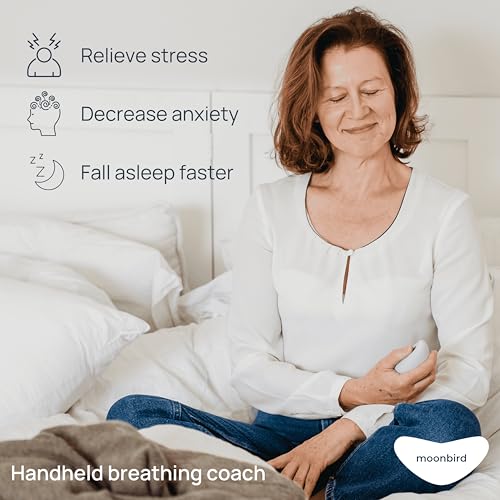 Moonbird Breathing and Sleep Coach - USB Rechargeable, Wireless, Waterproof (Blue Green)