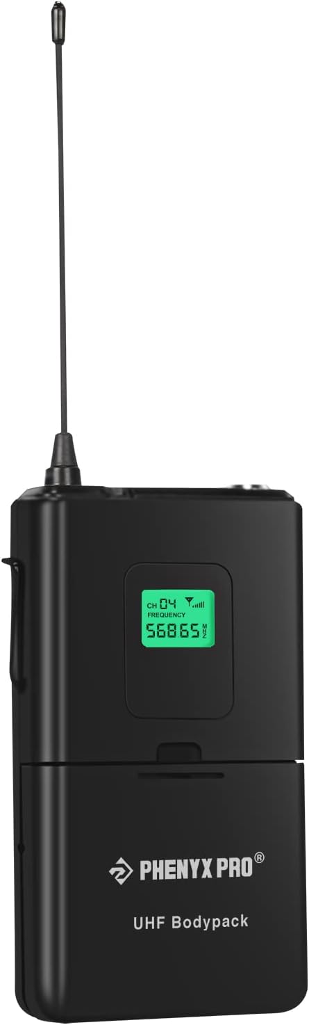 Wireless Bodypack Transmitter, 568.65MHz UHF Cardioid Pattern Wireless BodyPack Microphone, Fixed Frequency, 260 FT Range, for PTU-5000/PTU-4000 Series (PWB-5-568.65)