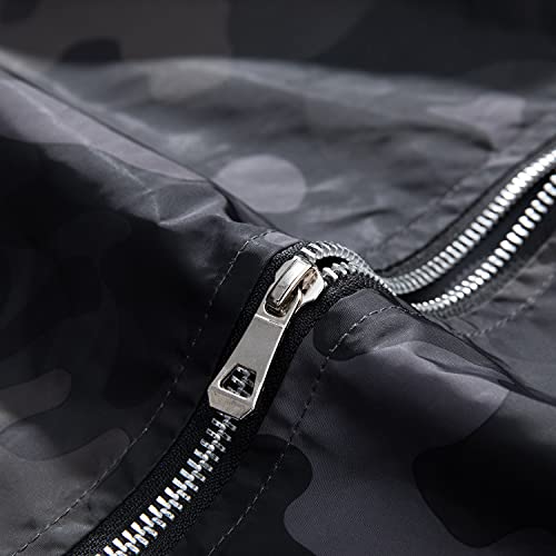 Urbanfind Men's Slim Fit Lightweight Sportswear Jacket Casual Bomber Jacket Us L Camo Grey #TOP5