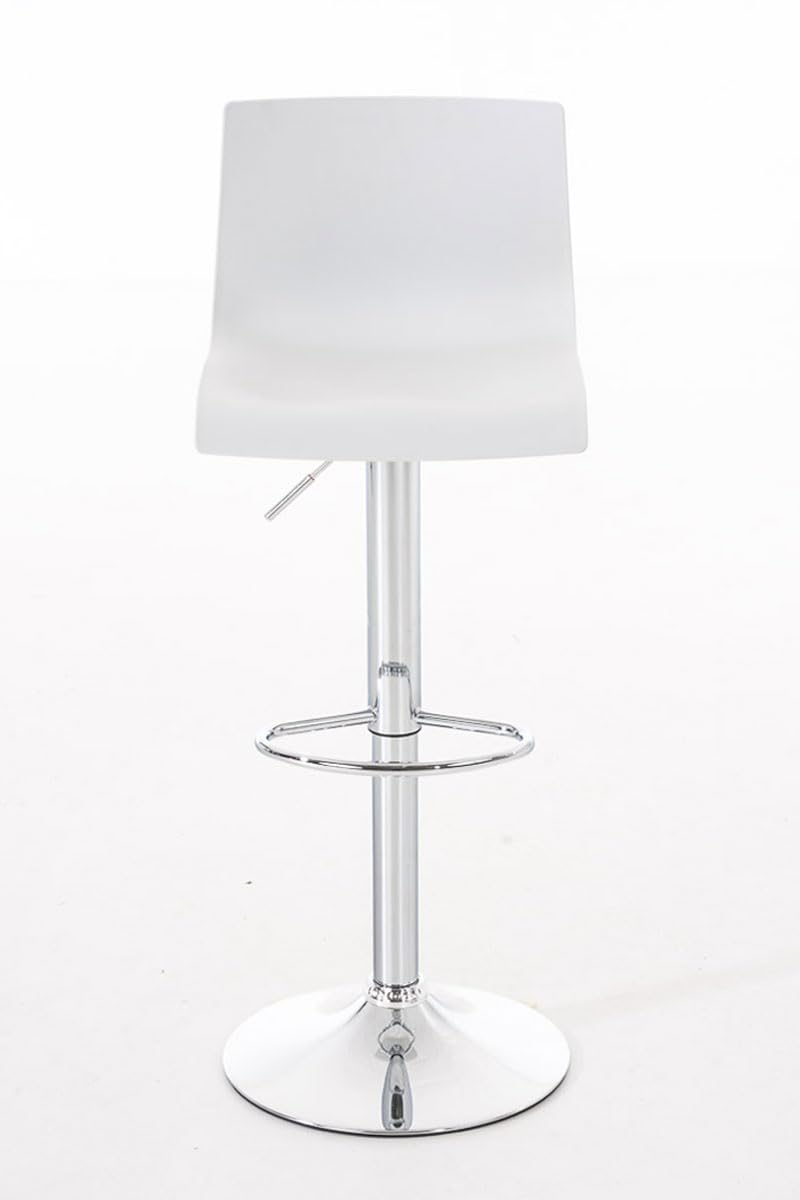 CLP 2 Sgabelli Alti Hover in Polipropilene I Set 2 Sgabelli Bar Design Regolabile 59-80 CM I Sedie Sgabello Girevole, Colore:Bianco