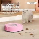 Robot Vacuum Cleaner with LDS Lidar Navigation, 1500Pa Strong Suction for Pet Hair and Hard Floors, For Slim 6cm Auto Sweeping Mop for Under Furniture, 180 Min(Pink)