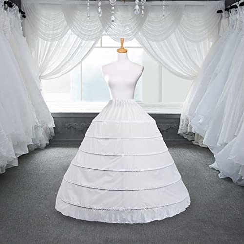 Aingycy 6-Hoops Hoop Skirt Full A-Line Bridal Dress Gown Slip Petticoat For Wedding Dress Crinoline Underskirt Ball Gown #TOP7