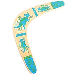 TOSSPER Holz-v-geformte Boomerang Flying Disc Wurf Fang Outdoor-Spiel Für Kinder