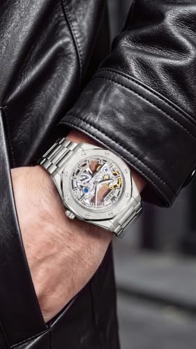 Image of OLEVS Watches for Men Automatic Skeleton Original Luxury Waterproof Watch