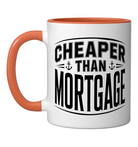 Liveaboard Sailor Ceramic Mug Orange/White