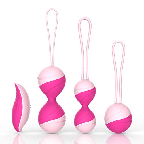 Bolas Chinas Pelvico de Masajer Ejercitador para Principiante y Avanzado Ejercicio Kegel Control de Vejiga Músculo Pélvico Fortalecimiento - Control a Distancia con 10 Modos