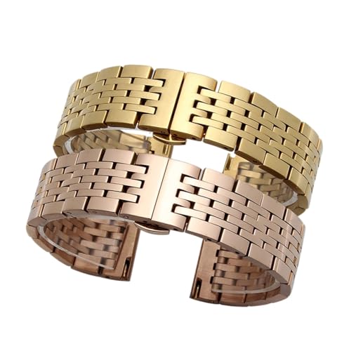 Bracelet en acier inoxydable élégant et durable YGUKOJ 18mm argenté doré
