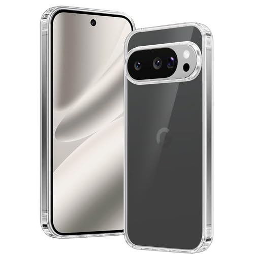 Image of Amazon Brand - Solimo Mobile Cover for Google Pixel 10 5G / 10 Pro 5G (Soft & Shockproof Back Case with inbuilt Cushioned Edges), Clear