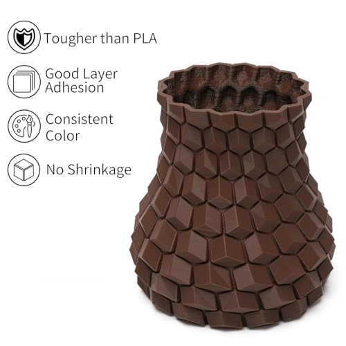 Image of INLAND Micro Center PLA+ 3D Printing Filament 1.75mm - PLA Pro Dimensional Accuracy + /- 0.03 mm - 1kg Cardboard Spool (2.2 lbs) (1 Pack Brown, 1.75mm)
